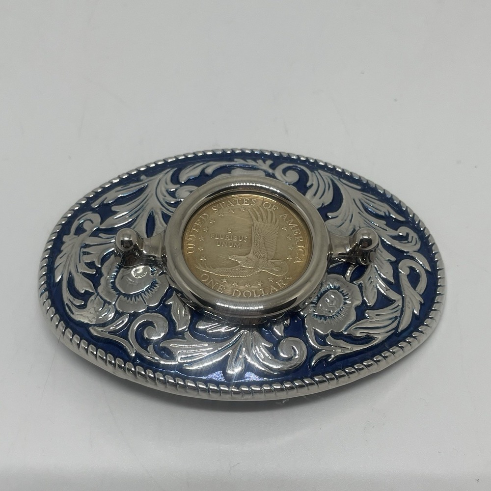 United States Of America One Dollar Coin Belt Buckle Pluribus UNUM USA‎